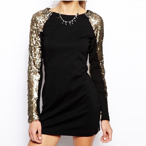 One Teaspoon Dresses & Skirts - NWT One Teaspoon Lucky Star Bronze Sequin Dress M